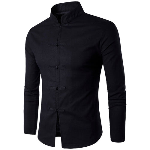 Long Sleeve Cotton Linen Casual Shirt