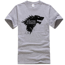 Load image into Gallery viewer, Game Of Thrones Stark Winter is Coming T Shirt Men