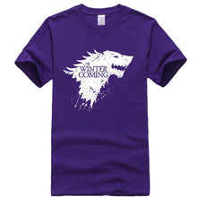 Load image into Gallery viewer, Game Of Thrones Stark Winter is Coming T Shirt Men