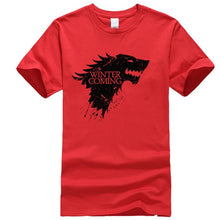 Load image into Gallery viewer, Game Of Thrones Stark Winter is Coming T Shirt Men