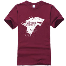 Load image into Gallery viewer, Game Of Thrones Stark Winter is Coming T Shirt Men