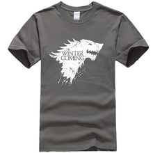 Load image into Gallery viewer, Game Of Thrones Stark Winter is Coming T Shirt Men