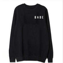 Load image into Gallery viewer, Babe Letter Printed Sweatshirt Women