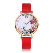 Load image into Gallery viewer, Flower Rose Gold Dail Women Watch