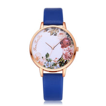 Load image into Gallery viewer, Flower Rose Gold Dail Women Watch