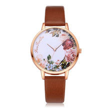 Load image into Gallery viewer, Flower Rose Gold Dail Women Watch