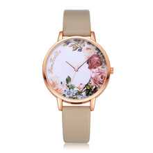 Load image into Gallery viewer, Flower Rose Gold Dail Women Watch