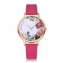 Load image into Gallery viewer, Flower Rose Gold Dail Women Watch