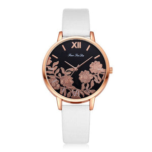 Rose Gold Round Quartz Women Watch